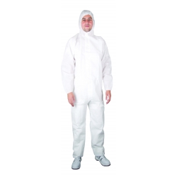 Ruosaren Combinaison de Protection Respirante imperméable Blanc 3M-4515