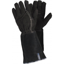 GANTS CUIR SOUDEUR ROUGE + FIL KEVLAR - 1093