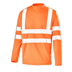 Tee-shirt manches longues haute visibilité Fluo Base 2 CEPOVETT