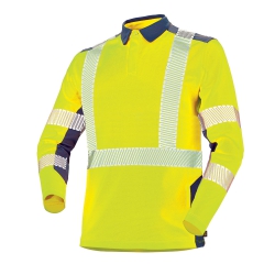 Polo manches longues haute visibilité Fluo Safe CEPOVETT