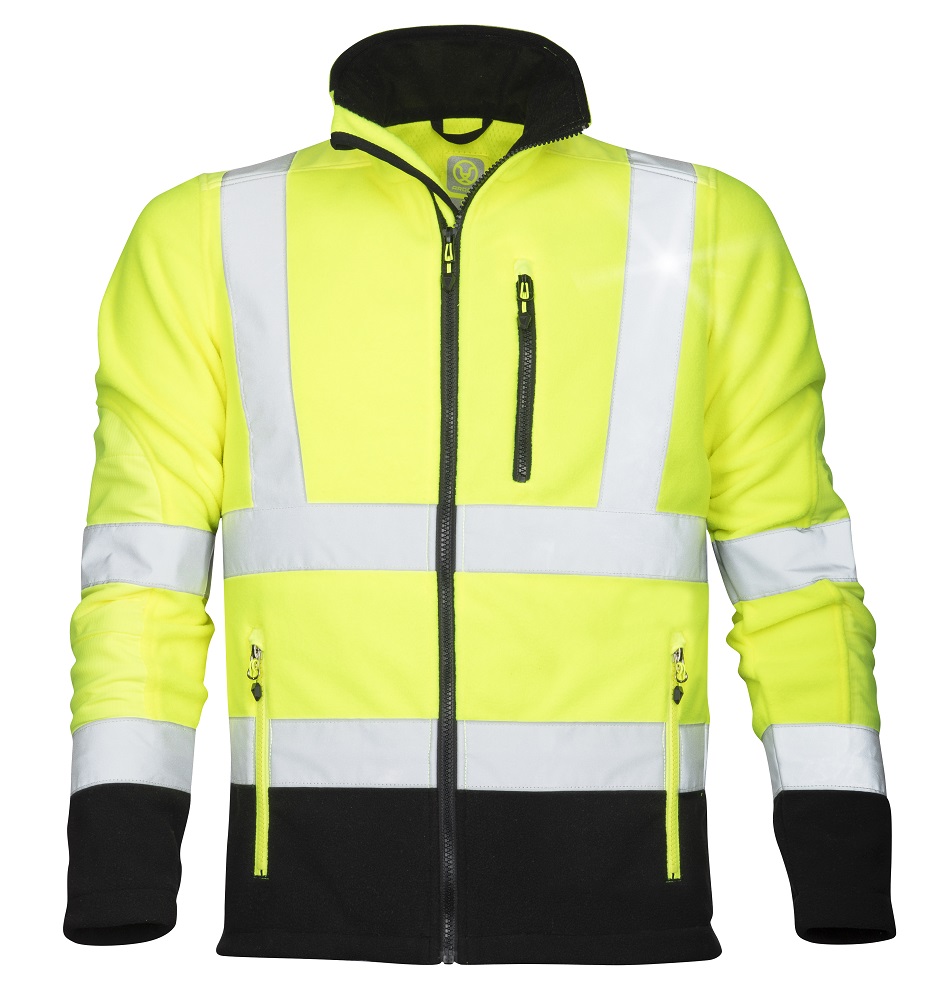 Veste polaire haute visibilité SIGNAL jaune fluo et noir - AFS