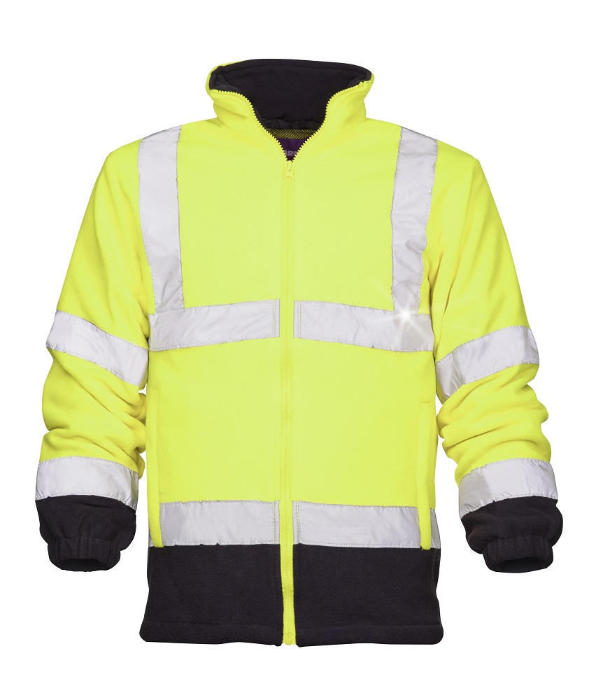 Veste polaire haute visibilité SIGNAL jaune fluo et noir - AFS -  Application Fast Set