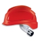 Casque de sécurité UVEX Pheos E-S-WR rouge à visière courte et crémaillère