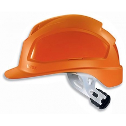 Casque de sécurité UVEX Pheos E-WR orange à visière longue et crémaillère