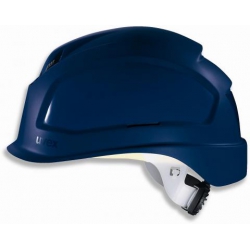 Casque de sécurité UVEX Pheos B-S-WR bleu à visière courte et crémaillère