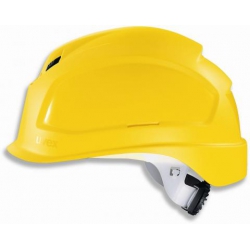 Casque de sécurité UVEX Pheos B-S-WR jaune à visière courte et crémaillère