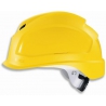 Casque de sécurité UVEX Pheos B-S-WR jaune à visière courte et crémaillère