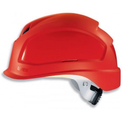 Casque de sécurité UVEX Pheos B-S-WR rouge à visière courte et crémaillère