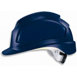 Casque de sécurité UVEX Pheos B-WR bleu à visière longue et crémaillère