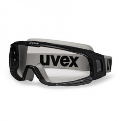 Lunettes-masque UVEX U-Sonic noir/gris avec oculaire incolore