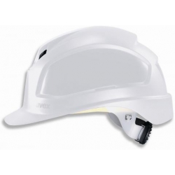 Casque de sécurité UVEX Pheos B-WR blanc à visière longue et crémaillère