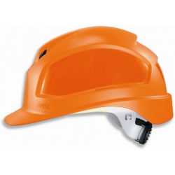 Casque de sécurité UVEX Pheos B-WR orange à visière longue et crémaillère