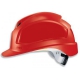 Casque de sécurité UVEX Pheos B-WR rouge à visière longue et crémaillère