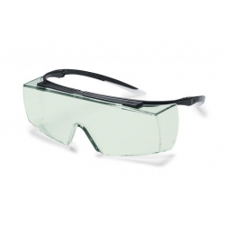 Surlunettes UVEX Super F OTG noir/blanc avec oculaire vert léger