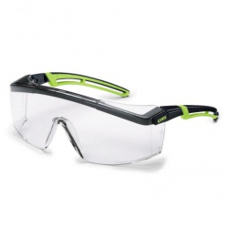 Lunettes à branches UVEX Astropec 2.0 noir/lime avec oculaire incolore