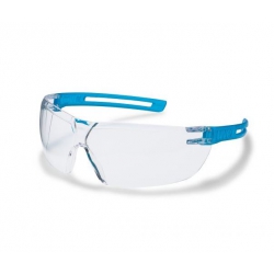 Lunettes à branches UVEX X-Fit bleu translucide avec oculaire incolore