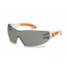 Lunettes à branches UVEX Pheos S blanc/orange avec oculaire gris solaire