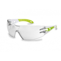 Lunettes à branches UVEX Pheos S blanc/vert avec oculaire incolore