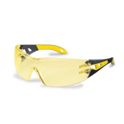 Lunettes à branches UVEX Pheos noir/jaune avec oculaire ambre