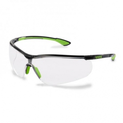 Lunettes à branches UVEX Sportstyle noir/vert avec oculaire incolore