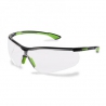 Lunettes à branches UVEX Sportstyle noir/vert avec oculaire incolore