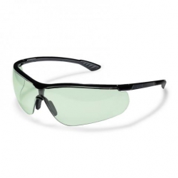 Lunettes à branches UVEX Sportstyle noir/anthracite avec oculaire vert léger