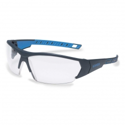 Lunettes à branches UVEX i-works anthracite/bleu avec oculaire incolore