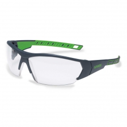 Lunettes à branches UVEX i-works anthracite/lime avec oculaire incolore