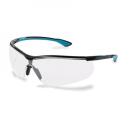 Lunettes à branches UVEX Sportstyle noir/bleu cobalt avec oculaire incolore