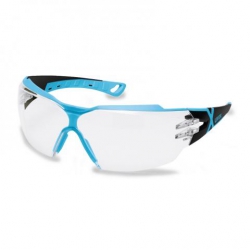 Lunettes à branches UVEX Pheos CX2 noir/bleu avec oculaire incolore