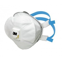 Masque antipoussière coque FFP2 R D avec soupape et joint facial (x5)