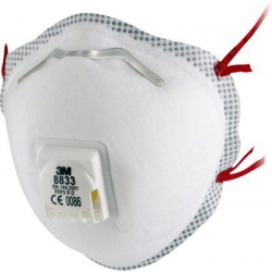 Masque antipoussière coque 8833 FFP3 R D avec soupape Cool Flow (x10)