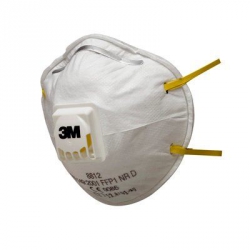 Masque antipoussière coque FFP1 NR D avec soupape (x10)