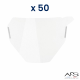 50 protections d'écran pour casques / coiffes rigides Dräger X-plore 8000