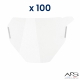 100 protections d'écran pour casques / coiffes rigides Dräger X-plore 8000