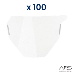 100 protections d'écran pour casques / coiffes rigides Dräger X-plore 8000