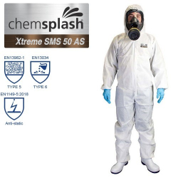 25 combinaisons Chemsplash 2503 Xtreme SMS 50 AS, type 5/6, couleur blanche en taille S