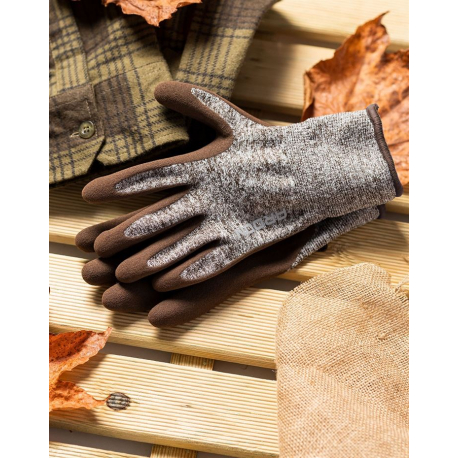 Gants enduits manutention générale Ardon Nature Touch marron taille 7 (12 paires)