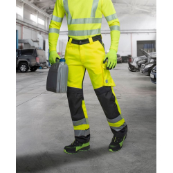 Pantalon de travail Ardon Signal rétroréfléchissant jaune et noir en taille 2XL