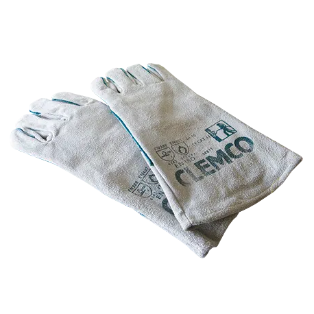 Gants de sablage Clemco en croûte de cuir doublés coton (la paire)