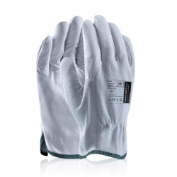 Gants en cuir de buffle(blanc), ép. 0.7 - 0.9 mm, taille 10 (la paire)