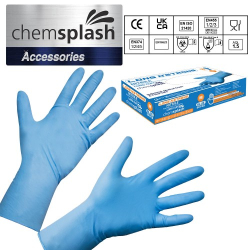 Gants risques chimiques (x50) Chemsplash 4009 en nitrile (0.10mm) et manchettes