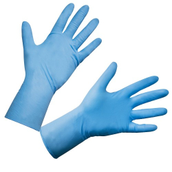 Boîte de 50 gants à usage unique Chemsplash 4009 en nitrile et manchettes (taille L)