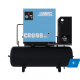 Compresseur à vis ABAC silencieux 51 m3/h 10 bars sur réservoir de 200L + sécheur d'air CROSS 900E 10 200