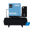 Compresseur à vis ABAC silencieux 51 m3/h 10 bars sur réservoir de 200L + sécheur d'air CROSS 900E 10 200