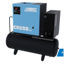 Compresseur à vis insonorisé de 30 m3/h 10 bars, monté sur réservoir de 200 litres avec sécheur d'air CROSS 500E 10 200