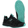 Chaussures de travail basses JALAS SPOC 5662 à BOA - noir et turquoise