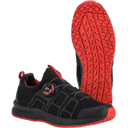 Chaussures de travail basses JALAS SPOC 5262 à BOA - rouge et noir