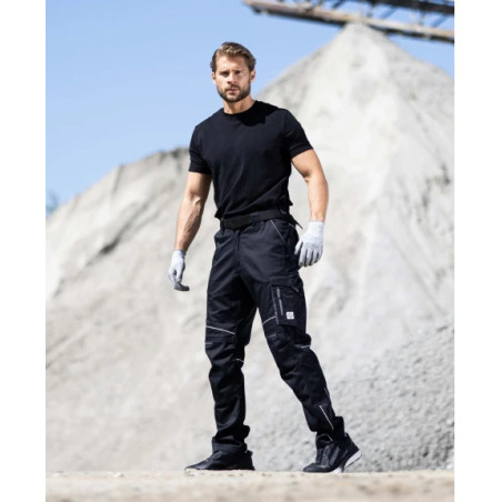 Pantalon ARDON® SUMMER noir – Workwear ergonomique avec poche pour genouillères