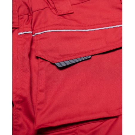 Pantalon ARDON® SUMMER rouge – Workwear ergonomique avec poche pour genouillères